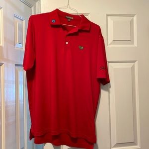 Red Peter Millar Golf Shirt